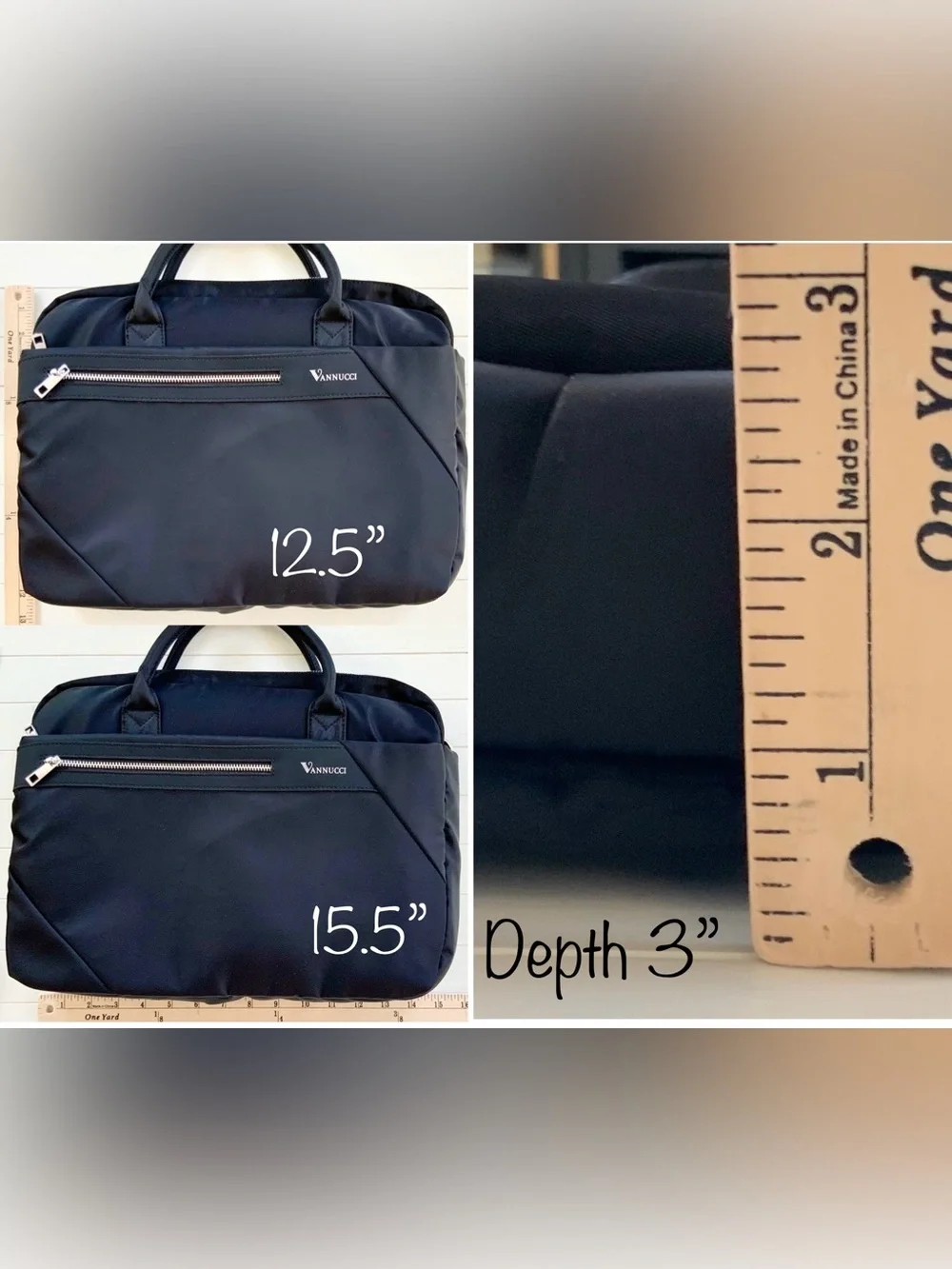 ~New~ Unisex Nylon Laptop/iPad Sleeve Multi Layer Crossbody Bag Black